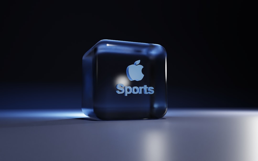 Apple sports logo on a dark background