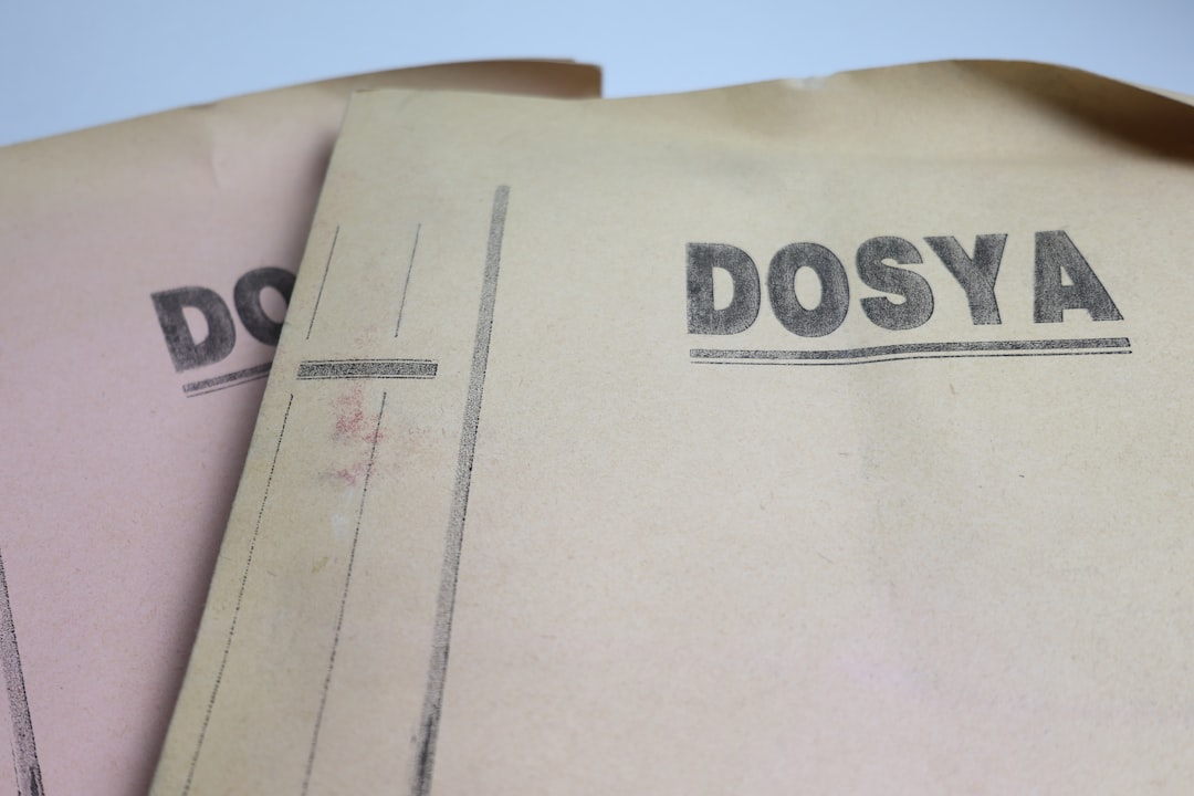 Two old folders labeled dosya
